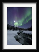 Aurora Borealis over the Blafjellelva River in Troms County, Norway Fine Art Print
