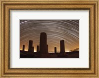 Star trails above the Private Palace of Cyrus the Great, Pasargad, Iran Fine Art Print