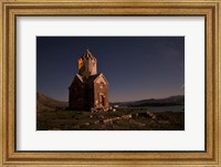 Starry night sky above Dzordza church, Iran Fine Art Print