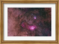 The Lagoon Nebula and Trifid Nebula in the constellation Sagittarius Fine Art Print