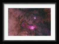 The Lagoon Nebula and Trifid Nebula in the constellation Sagittarius Fine Art Print