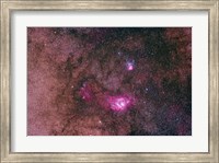 The Lagoon Nebula and Trifid Nebula in the constellation Sagittarius Fine Art Print