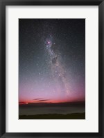 The Milky Way with an aurora, a meteor and lightning Fine Art Print