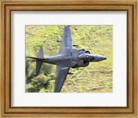 A Royal Air Force Harrier GR9 flying low over North Wales Fine Art Print