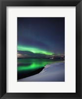 Aurora Borealis over Vagsfjorden in Troms County, Norway Fine Art Print