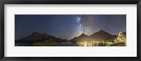 Panorama of Waterton Lakes National Park overlooking the townsite Fine Art Print