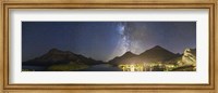 Panorama of Waterton Lakes National Park overlooking the townsite Fine Art Print
