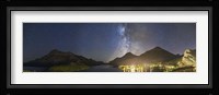 Panorama of Waterton Lakes National Park overlooking the townsite Fine Art Print