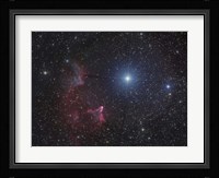 Variable star Gamma Cassiopeiae, with associated emission and reflection nebulae Fine Art Print