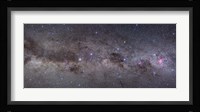 Widefield view of the southern constellations of Centaurus and Crux Fine Art Print