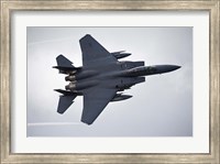 F-15E Strike Eagle flying over North Wales Fine Art Print