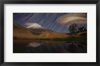 Star trails above Mount Damavand, Iran Fine Art Print