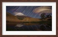 Star trails above Mount Damavand, Iran Fine Art Print