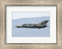 A Bulgarian Air Force MiG-21bis low flying over Bulgaria Fine Art Print