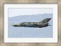 A Bulgarian Air Force MiG-21bis low flying over Bulgaria Fine Art Print