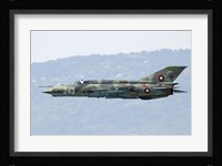 A Bulgarian Air Force MiG-21bis low flying over Bulgaria Fine Art Print