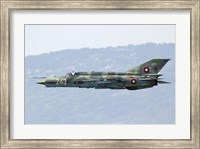 A Bulgarian Air Force MiG-21bis low flying over Bulgaria Fine Art Print