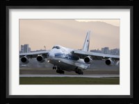 An Antonov An-124 aircraft taking off from Sofia Airport, Bulgaria Fine Art Print