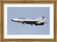 A Serbian Air Force MiG-21UM jet fighter Fine Art Print