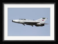 A Serbian Air Force MiG-21UM jet fighter Fine Art Print