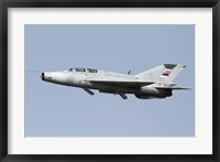 A Serbian Air Force MiG-21UM jet fighter Fine Art Print