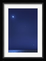 Conjunction of the moon, Jupiter, Mars and Venus Fine Art Print
