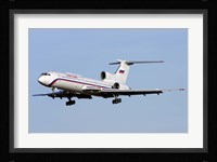 A Tupolev Tu-154M on final approach in Bulgaria Fine Art Print
