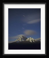 Orion star tails over Mt Temple, Banff National Park, Alberta, Canada Fine Art Print
