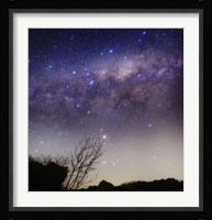 The Milky Way above a rural landscape in San Pedro, Argentina Fine Art Print