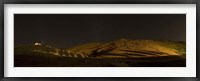 Starry night sky and green shadows, Zanjan Province, Iran Fine Art Print