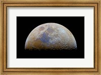 The moon with the transient Lunar-X visible at the terminator Fine Art Print
