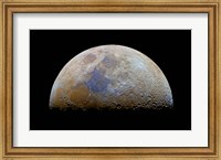 The moon with the transient Lunar-X visible at the terminator Fine Art Print