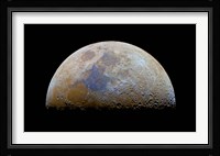 The moon with the transient Lunar-X visible at the terminator Fine Art Print
