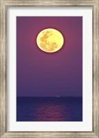 The Thunder's Moon and its reflection above the water Fine Art Print