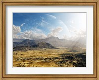 Clouds break over a desert on Matsya, giving a glimpse of the planet Samandar Fine Art Print