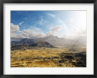 Clouds break over a desert on Matsya, giving a glimpse of the planet Samandar Fine Art Print
