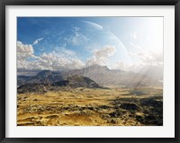 Clouds break over a desert on Matsya, giving a glimpse of the planet Samandar Fine Art Print