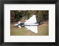 A Eurofighter Typhoon F2 aircraft of the Royal Air Force low flying over North Wales Fine Art Print