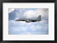 A United States Air Force F-15 Strike Eagle in flight Fine Art Print