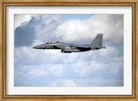 A United States Air Force F-15 Strike Eagle in flight Fine Art Print