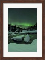 Aurora Borealis, Tennevik River, Troms, Norway Fine Art Print