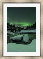 Aurora Borealis, Tennevik River, Troms, Norway Fine Art Print