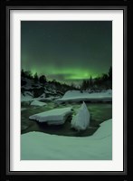Aurora Borealis, Tennevik River, Troms, Norway Fine Art Print