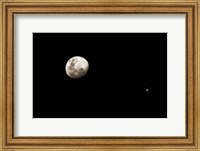 Earth's moon and Jupiter separated by six degrees Fine Art Print