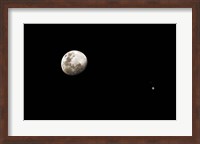 Earth's moon and Jupiter separated by six degrees Fine Art Print