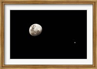 Earth's moon and Jupiter separated by six degrees Fine Art Print