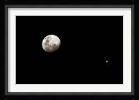 Earth's moon and Jupiter separated by six degrees Fine Art Print