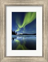 Aurora Borealis over Sandvannet Lake in Troms County, Norway Fine Art Print