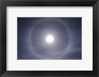 Halo around full moon taken near Gleichen, Alberta, Canada Fine Art Print