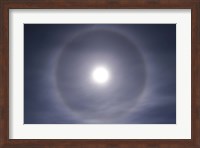 Halo around full moon taken near Gleichen, Alberta, Canada Fine Art Print
